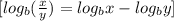 [ log_b(\frac{x}{y}) = log_bx - log_by]