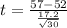 t = \frac{57 - 52}{\frac{17.2}{\sqrt{30}}}