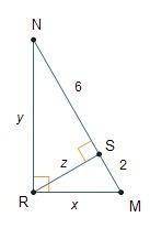 Triangle MRN is created when an equilateral triangle is folded in half.