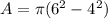 A=\pi (6^2-4^2)