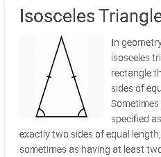 What type of triangle is shown? (3 points)

A. Obtuse triangle
B.Isosceles triangle
C. Right triangl