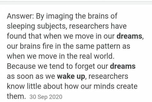 What is the relationship between people's dream and their actions when awake?