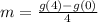 m = \frac{g(4) - g(0)}{4}