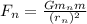 F_n=\frac{Gm_nm}{(r_n)^2}