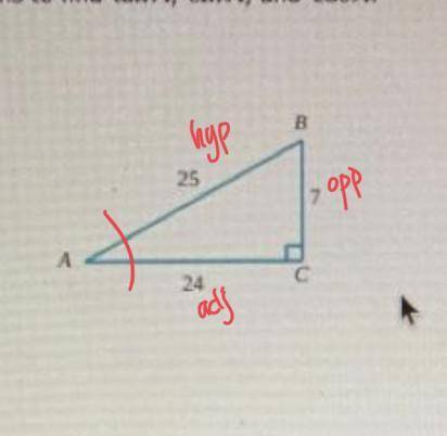 A right triangle as shown below
