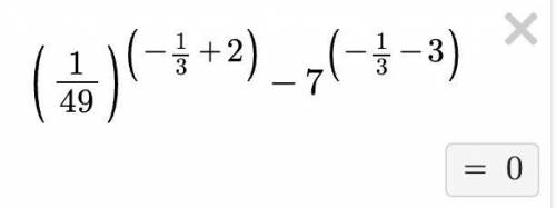 Solve the equation (1÷49)^x + 2 =(7)^x - 3​