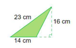 The area of the triangle in centimeters squared 23 14 16