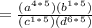 =\frac{(a^4^*^5)(b^1^*^5)}{(c^1^*^5)(d^6^*^5)}