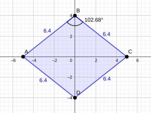 Choose the best selection for the

quadrilateral with vertices at the
following points:
(-5,0), (0,4
