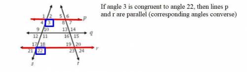 Given the following information, determine which lines are parallel and what justifies them being pa