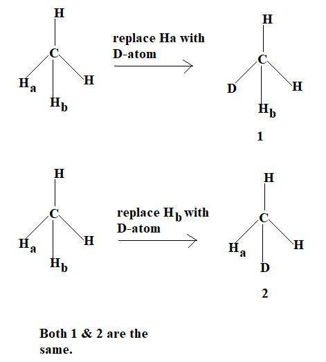Identify the indicated protons in the following molecules as unrelated, homotopic, enantiotopic, or