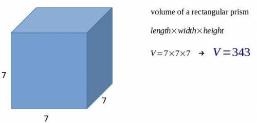 5. What is the volume of a cube with a side that is 7 ft. long