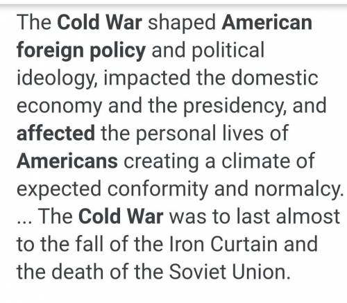 How did the cold war affect American foreign policy