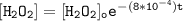 \mathtt{[H_2O_2] = [H_2O_2]_oe^{-(8*10^{-4})t}}