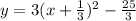 y=3(x+\frac{1}{3})^2-\frac{25}{3}