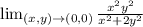 \lim_{(x,y) \to (0,0)} \frac{x^2 y^2}{x^2+2y^2}