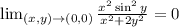 \lim_{(x,y) \to (0,0)} \frac{x^2 \sin^2y}{x^2+2y^2} = 0