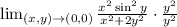 \lim_{(x,y) \to (0,0)} \frac{x^2 \sin^2y}{x^2+2y^2} \cdot \frac{y^2}{y^2}