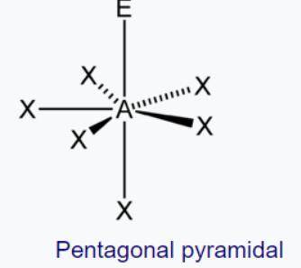 The geometry is called pentagonal bipyramidal. This has a lot of similarities to a 6-coordinate mole