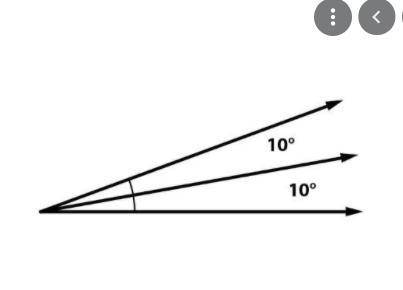 if an angle is bisected to form two new 20 degree angles, what was the measure of the original angle