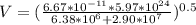 V=(\frac{6.67*10^{-11}*5.97 * 10^{24}}{6.38 *10^6+2.90 *10^7} )^{0.5}