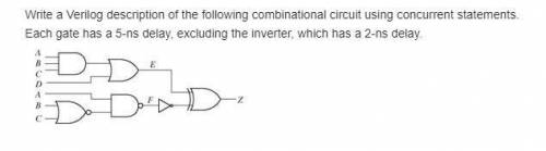 write a verilog description of the following combinational circuit using concurrent statements. Each
