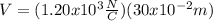 V=(1.20x10^{3} \frac{N}{C})(30x10^{-2}m)