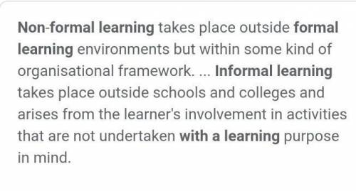 O What’s the Difference Between Non-Formal and Informal Learning