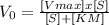 V_{0}= \frac{[Vmax] x [S]}{[S]+[KM]}