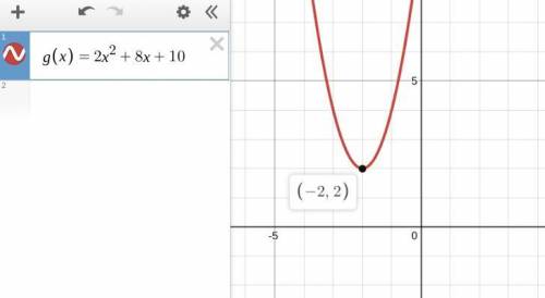 Write the quadratic function in the form g(x) = a (x-h)^2 +k.

Then, give the vertex of its graph.
g