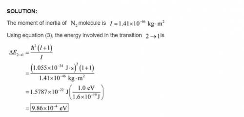 Consider the rotational energy states of the N2 molecule on estimating the value of Erot for the low