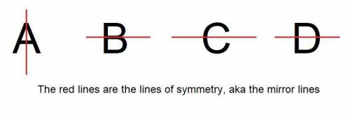 Which of the lists of letters all have line symmetry?

1. (A, B, C, D)
2. (W, X, Y, Z) 
3. (L, M, N,
