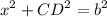 \displaystyle x^2 + CD^2 = b^2