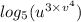 log_{5}( {u}^{3 \times  {v}^{4} } )