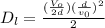 D_l=\frac{(\frac{V_o}{2d})(\frac{d}{v_0})^2}{2}