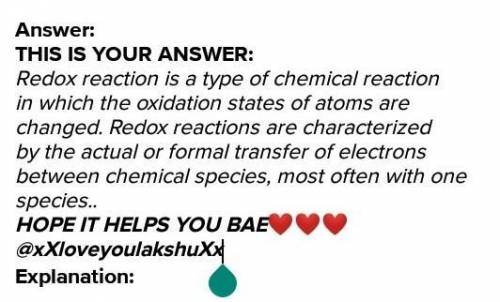 What is redox reaction?​
