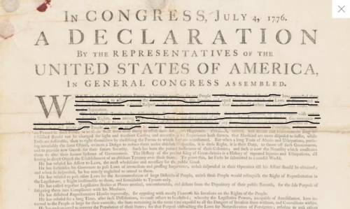 Need a Blackout poem using the Declaration of Independence (hope for freedom)
Please