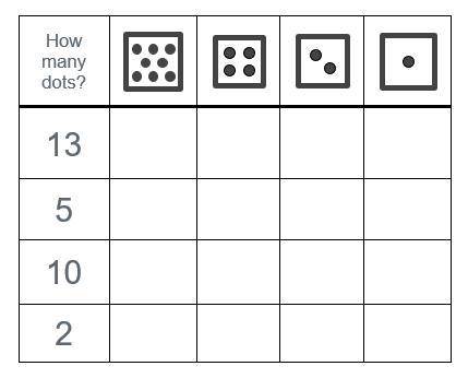 Binary Number Cards In the chart below, figure out which cards should be face up or face down to get