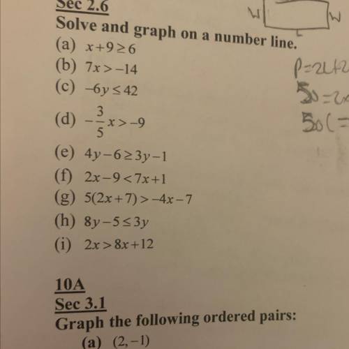 Help with Sec 2.6 and an explanation with the answer would be helpful please