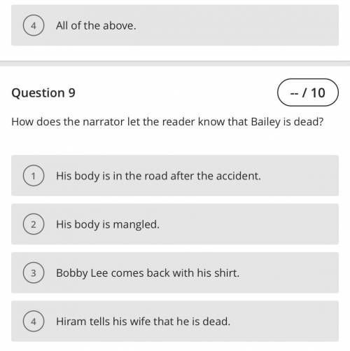 How does the narrator let the reader know that bailey is dead?
