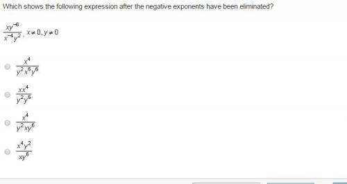Simplifying Rational Expressions Which shows the following expression after the negative exponents h