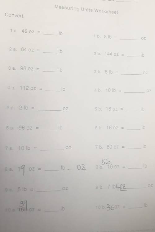 Please help me with my math, some of the questions are confusing such as 8A,8B,9B,10A and 10B