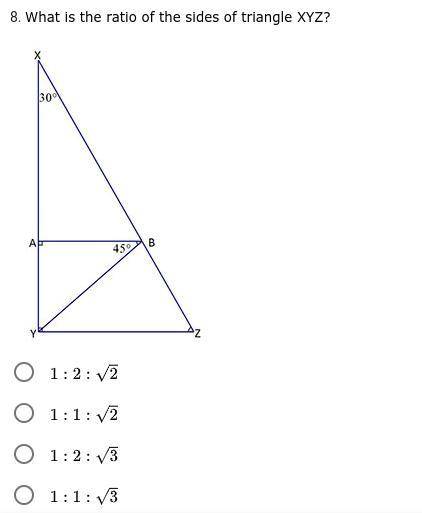 What is the ratio of the sides of triangle XYZ? --> can anyone solve this equation ?