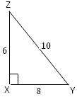 Find the cotangent of angle Z.  1. three fourths  2. four thirds  3. third fifths  4. five fourths