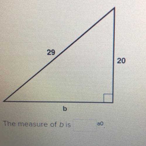 The measure of b is __
