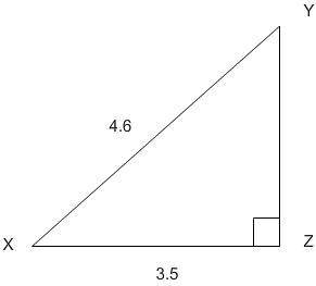 Giving the following triangle, Solve for angle y 49.54° 51.89° 54.23° 57.12°