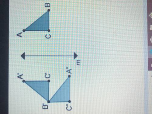 Which rule describes the composition of transformations that maps triangle ABC to triangle A“ B“ C“?