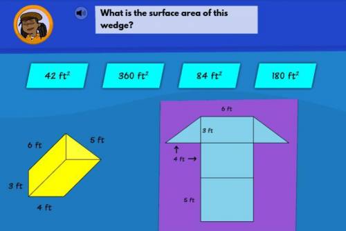 What is the surface area of this wedge.
