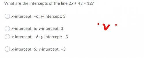Linear Equations and Interceptions Intercepts of the line?