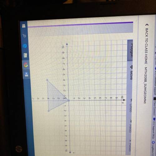 Graph the image of a triangle after dilation of the scale factor to centered at the origin use the p